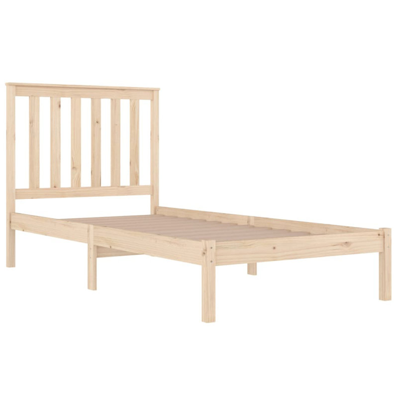 Bed Frame Solid Wood, natural, Small Single (2'6)
