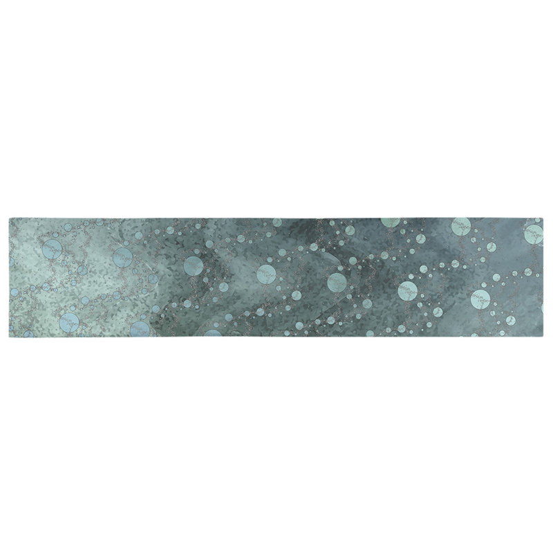 Avicia Table Runner, 90" x 16", Green/Blue