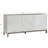White Wooden Geometric 3 Door and 1 Interior Drawer Media Credenza Sideboard