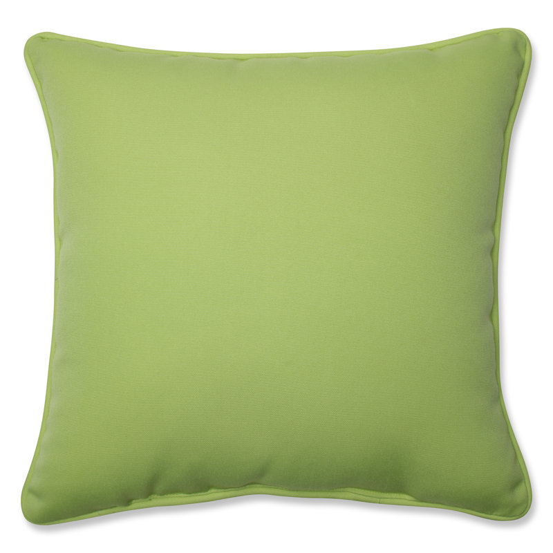 Allee Embroidered Outdoor Reversible Throw Pillow, Lime