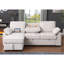 Canapé-lit modulaire réversible en tissu chenille beige 91 po Mackenzie-1109461110