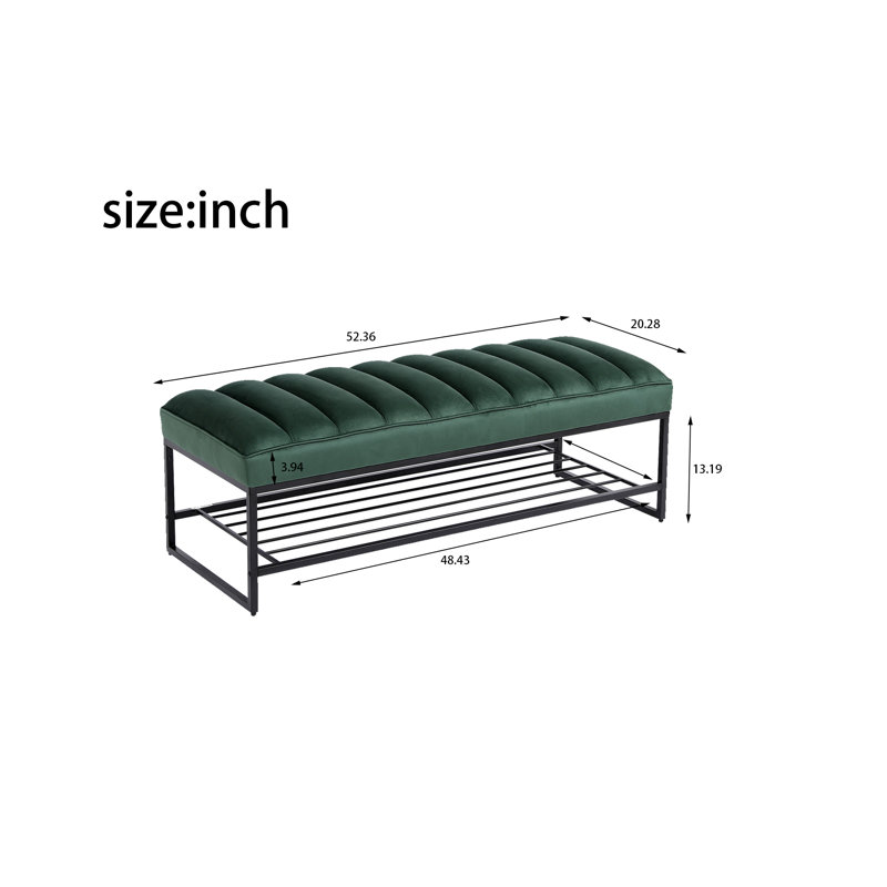 Banc de rangement en tissu