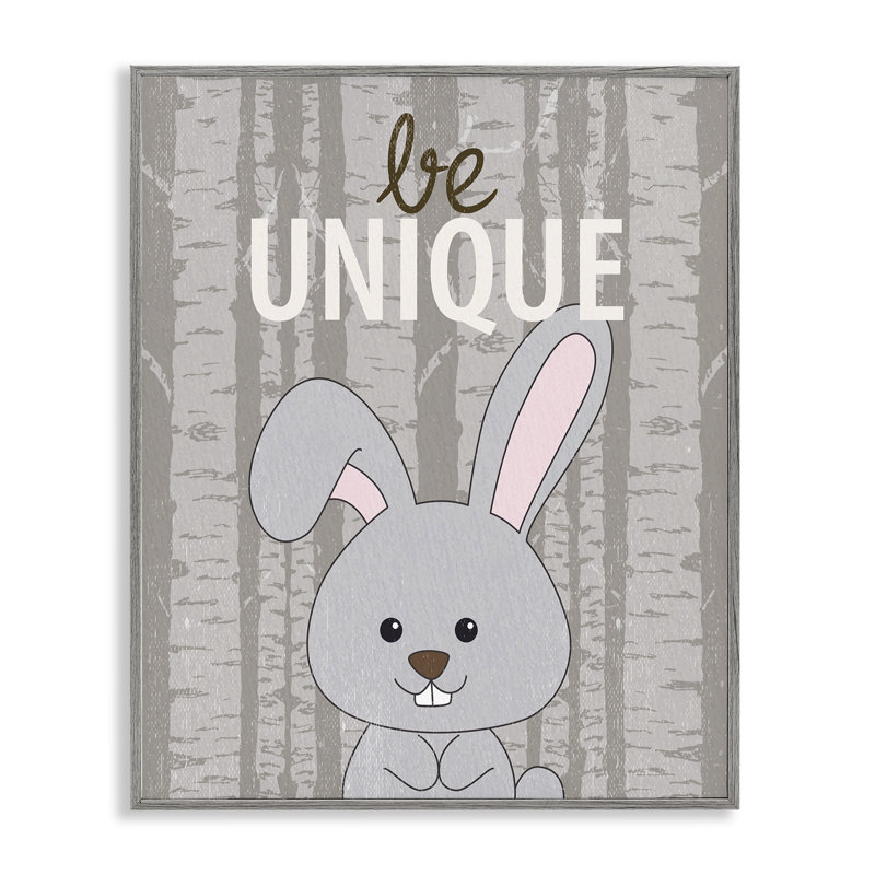 «Be Unique Woodland Bunny», estampe numérique, conception de Kim Allen, Estampe numérique Farmhouse, H 14 po x l 11 po