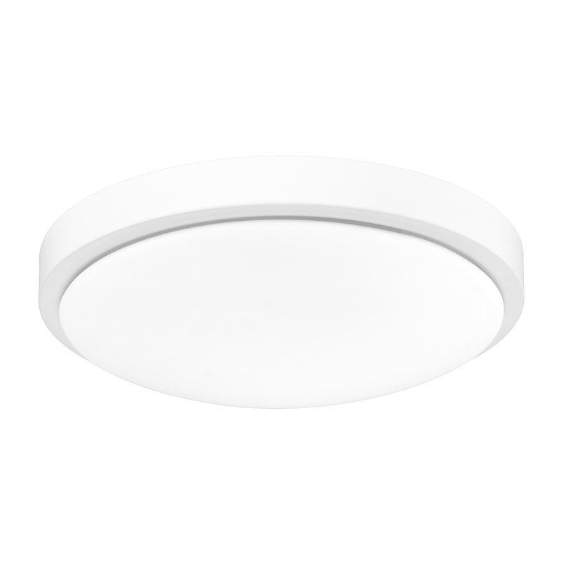 Mila Glass LED Flush Mount, White, White