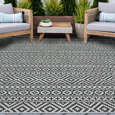 Tapis noir / blanc Southwestern