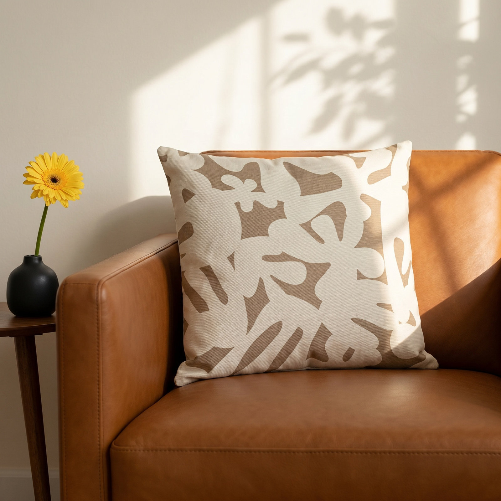 Lara Indoor/Outdoor Throw Pillow, 19" x 19", Off White