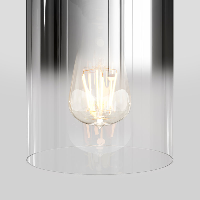 Luminaire suspendu tambour noir à 1 lumière Savino