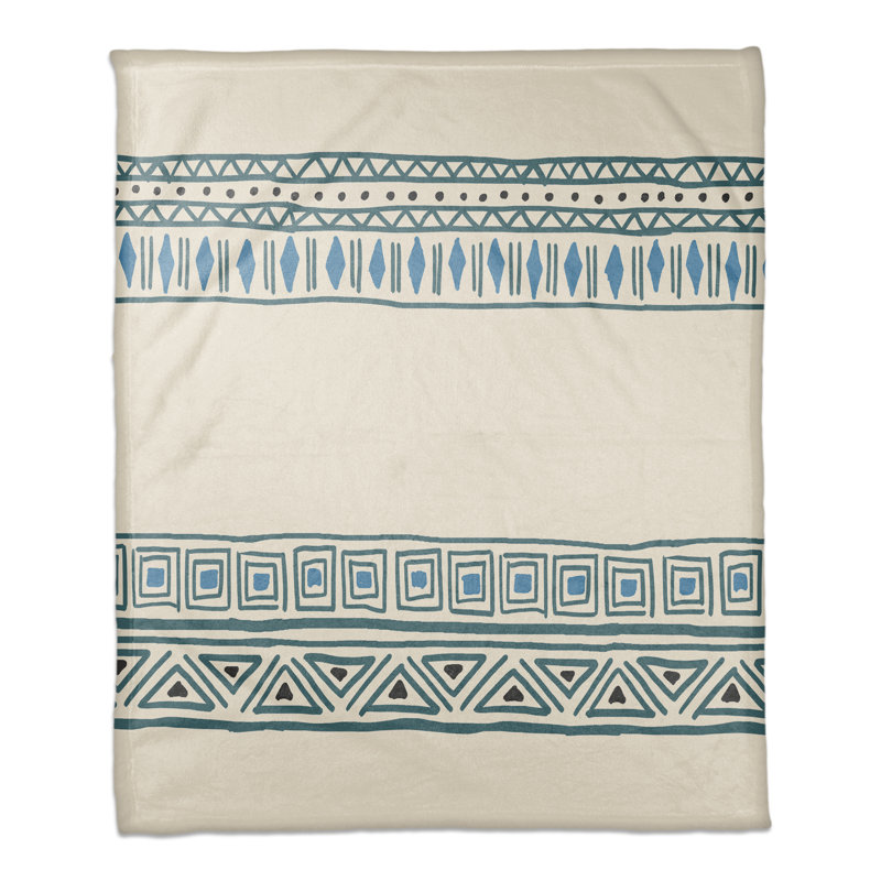  Jeté polaire bleu Tribal