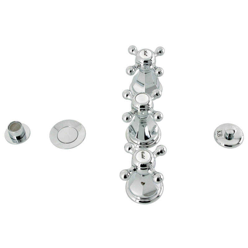 Robinet de bidet espacé vertical, Chrome poli