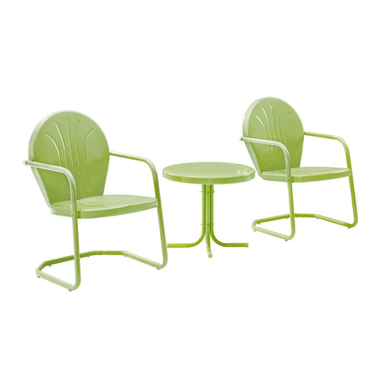 Burley Metal 2 - Person Seating Group, Key Lime Gloss