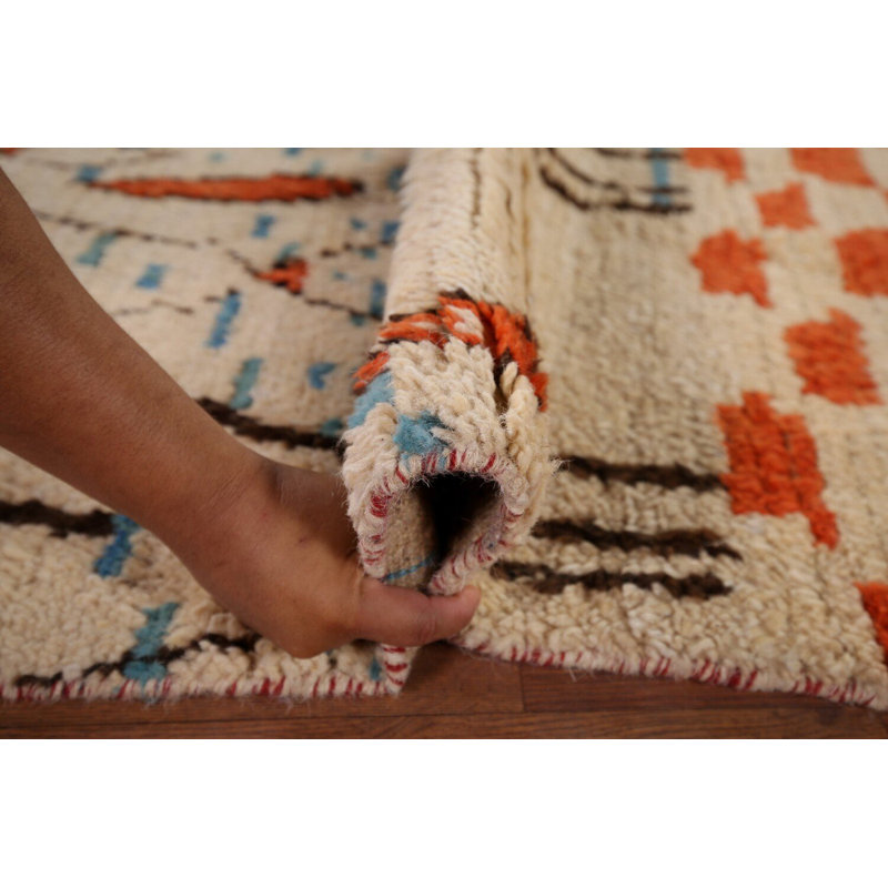 Tapis marocain en peluche fait à la main 6 x 10