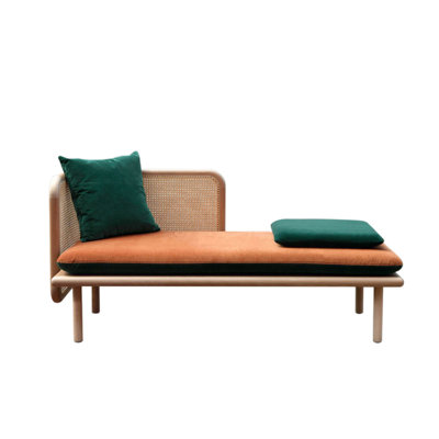 Banc rembourré en microfibre / microsuède