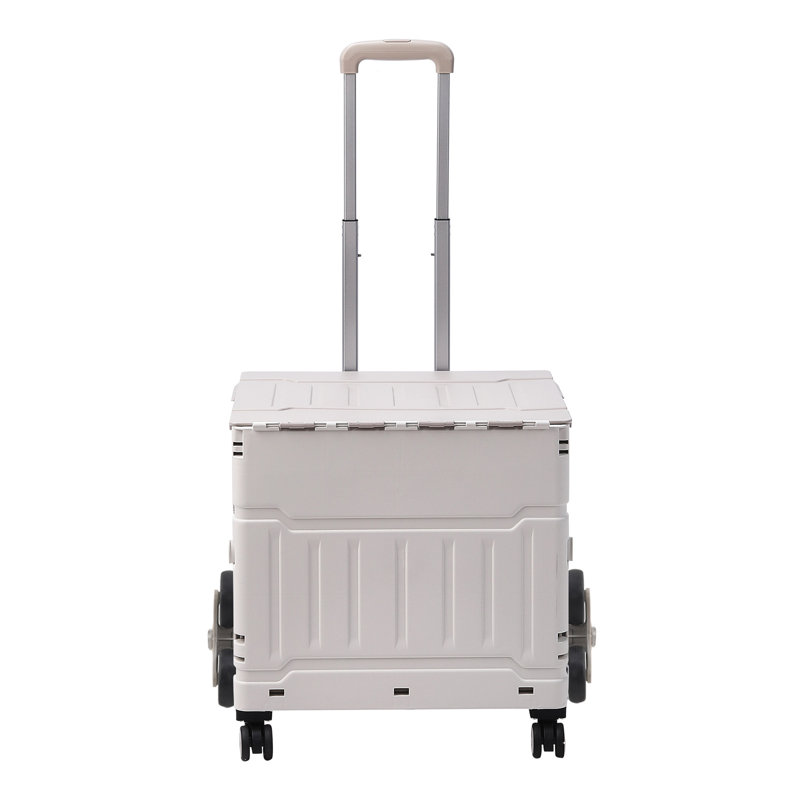 Caetlyn 41cm H x 33.5cm W Utility Cart with Wheels, White
