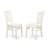 3 Piece Wooden Dining Table Set Consists of 1 Round Pedestal Table and 2 linen white Kitchen Chairs with Slatted Back - linen white Finish-1873763464-1800306454-1805913392