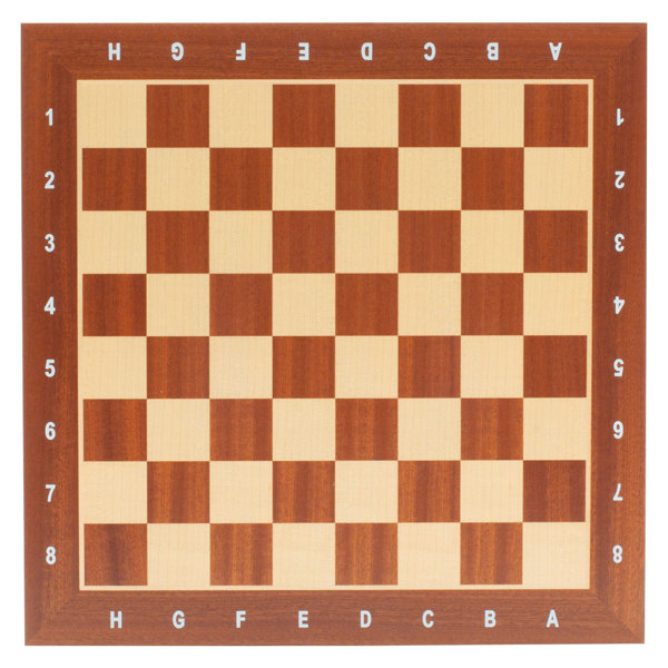 chess board mahogany with coordinates