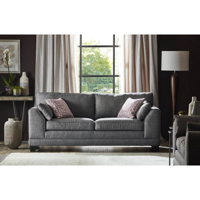 Nisha Aadil 3 Seater Sofa, Charcoal