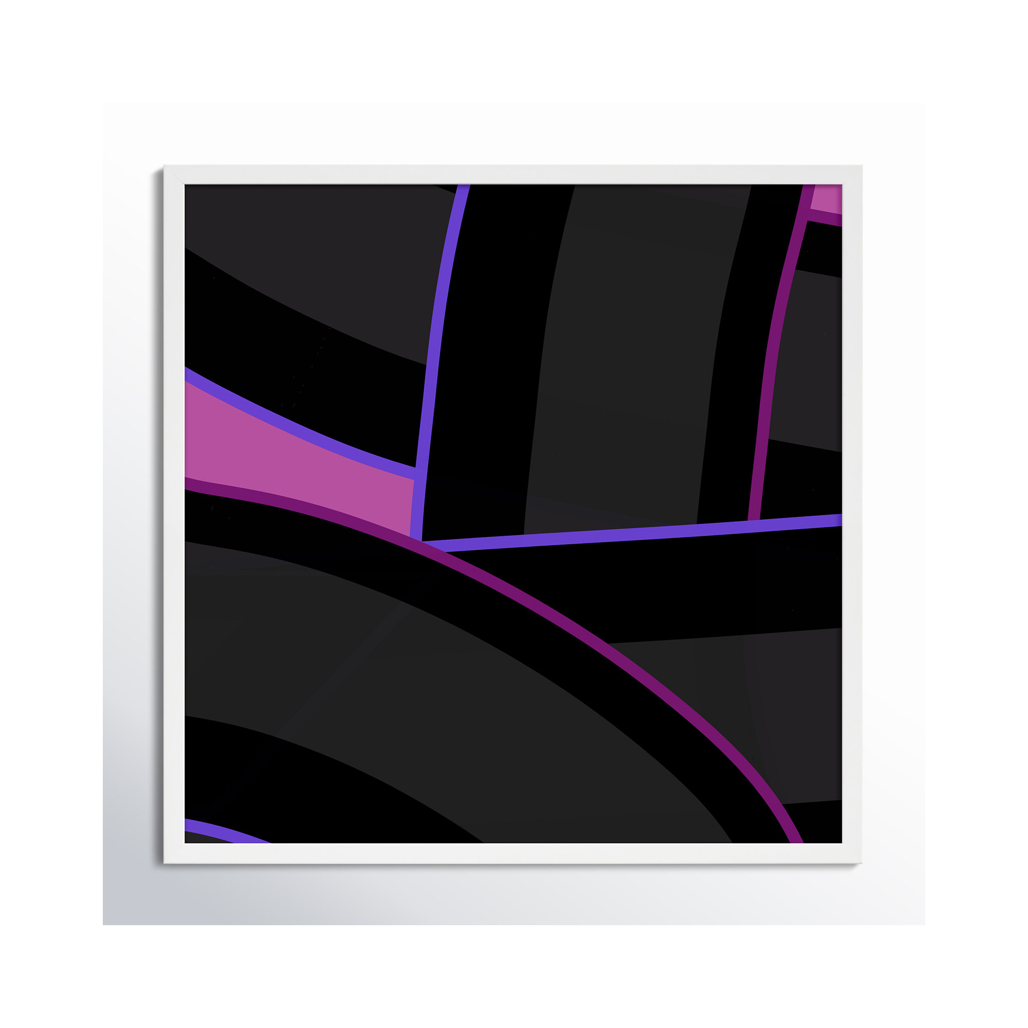 Purple Haze Twist by Jacques Pilon, White, 24" H x 24" W x 1.25" D