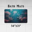 Rideau de douche avec tapis de bain-2090703862