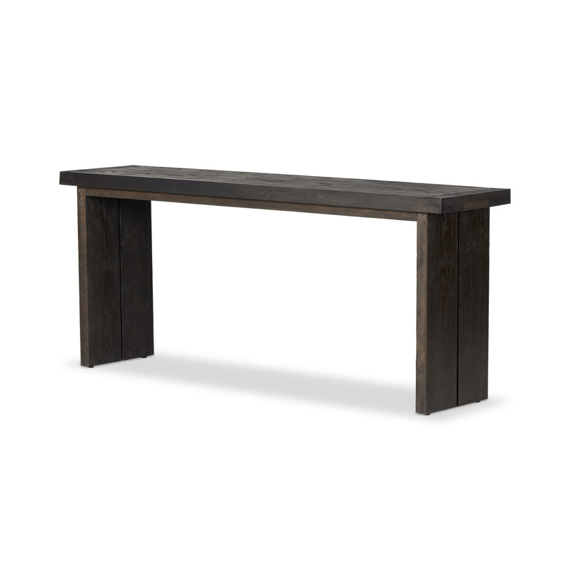 WARBY Console Table, Worn Black Oak