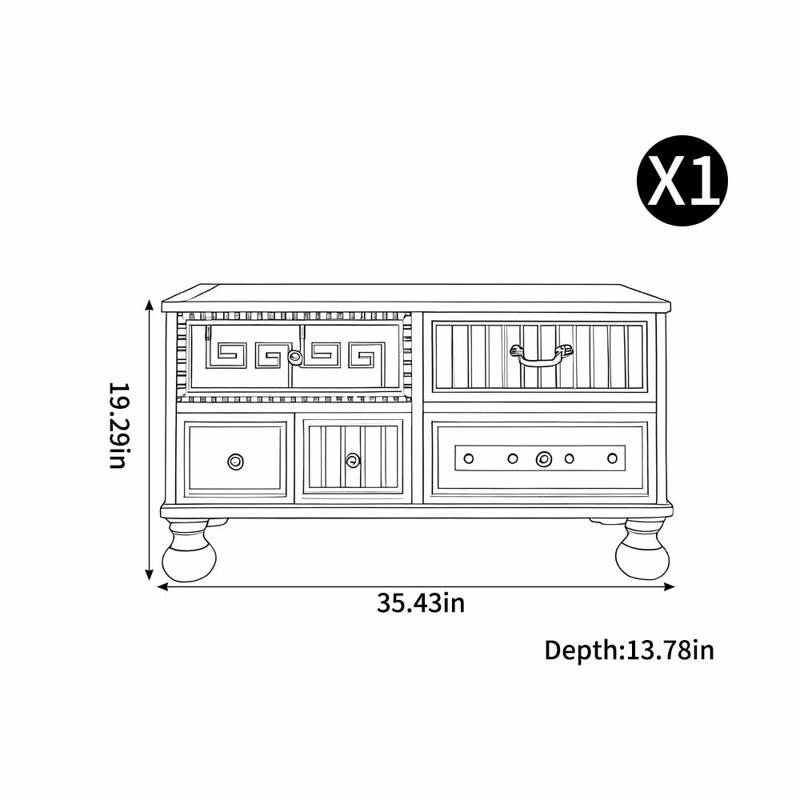American creative retro shoe storage bench