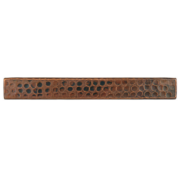 1" x 8" Hammered Copper Tile