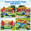 Château gonflable extra large de 4,67 m x 3,66 m pour enfants avec glissade large, panier de basketball, jeu de lancer de cibles et souffleur de 750 W, capacité de 272 kg