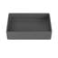 Vasque de salle de bain rectangulaire moderne en béton gris foncé de 50,5 cm (19,89 po), avec motifs, facile à nettoyer, résistant à la température, surface mate, à poser sur comptoir, esthétique soignée et éclatante.