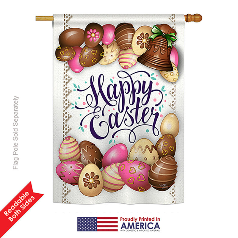 Double Sided Polyester Easter, 40" H x 28" W