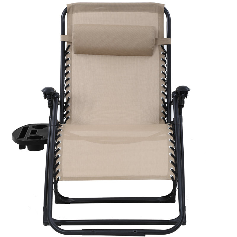 Wayman Folding Recliner Chair, Tan