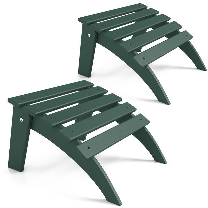 Repose-pieds pliant Adirondack pour chaise Adirondack, repose-pieds extérieur en PEHD pour terrasse, Noir, noir, noir, noir