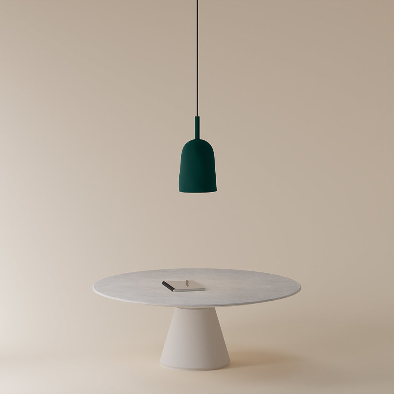 Vessel Pendant Light, Blossompink, 18" H x 14.5" W x 9" D, Black