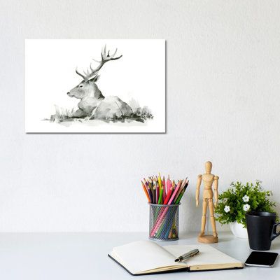 Recumbent Stag II by Jacob Green - Wrapped Canvas Gallery-Wrapped Canvas Giclée