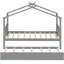 Lit simple en bois gris avec lit gigogne, espace de chambre à coucher maximisé, toit suspendu pour le plaisir, pieds en pin-1575033500