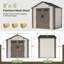 Abri de jardin en résine PEHD avec plancher renforcé, 2,44 m (L) × 1,83 m (P)-136951693-137910054
