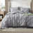 Bedsure Queen Burgundy Pintuck Bed-in-a-Bag - Light Blue Pinch Pleat Comforter Set with Sheets, Pillowcases & Shams (Set of 7)-105523204-105523227