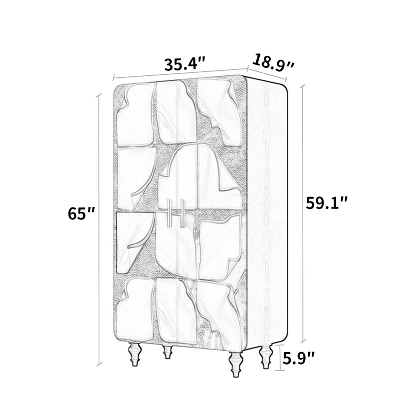 Nordic simple home wardrobe
