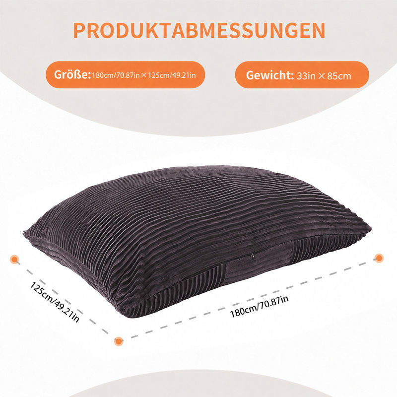 Bean Bag Chair, Dark Gray