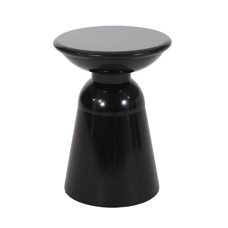 Outdoor Metal End Table -Large(Only Including Table), Black