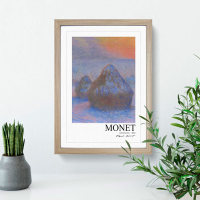 Haystacks with Border by Claude Monet - Picture Frame Painting