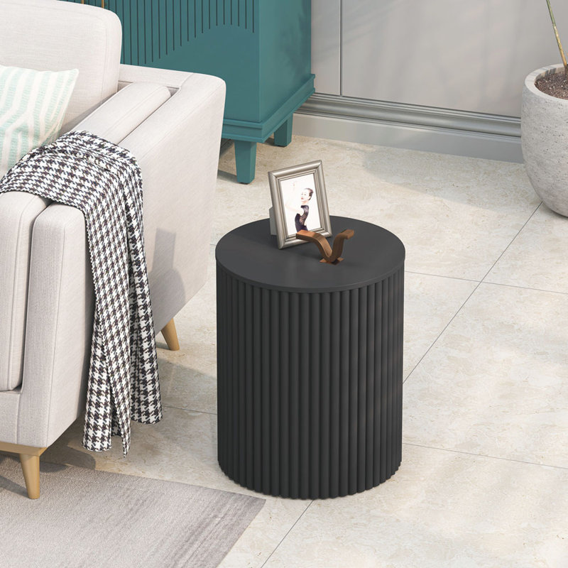 Wave Stripe Coffee Tables Set of 5, Black