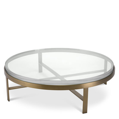 Coffee Table Hoxton Brushed Brass Finish - Frame