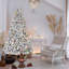 6FT Pre-Lit Snow Flocked Artificial Christmas Tree, 350 Colourful UL Lights, 36 Natural Pine Cones, 888 Snowy PVC Tips, Hinged Branches, Stable Metal Stand-1434580494-1434580491