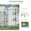 Mini serre d'extérieur avec porte grillagée et fenêtres Outsunny