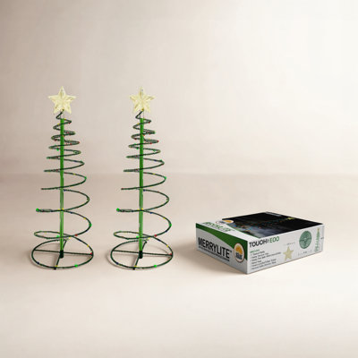 2' Solar Powered LED Spiral Christmas Tree