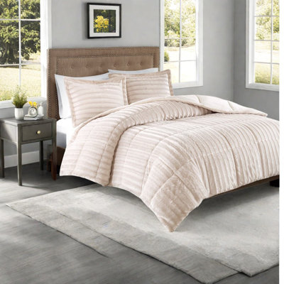 Luxurious Faux Fur Bedding Sets, Hypoallergenic Polyester, Contemporary Style For Home