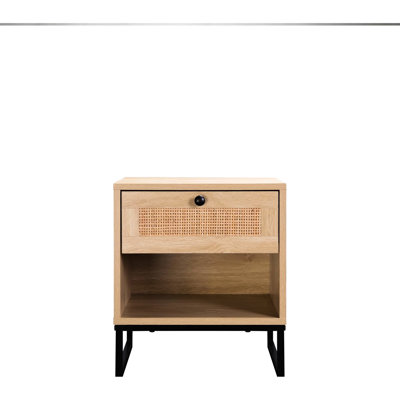 Table d'appoint en bouleau Coastal Modern
