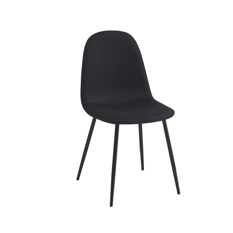 Lavisha 20'' H Fabric Upholstered Side Chair, Black, Black