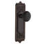 Egg & Dart Plate with Black Porcelain Door Knob-1393945711