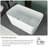 49'' x 28'' Freestanding Soaking Acrylic Bathtub with Seat