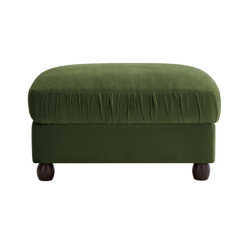 Ottoman Melbourne en tissu chenille, Vert